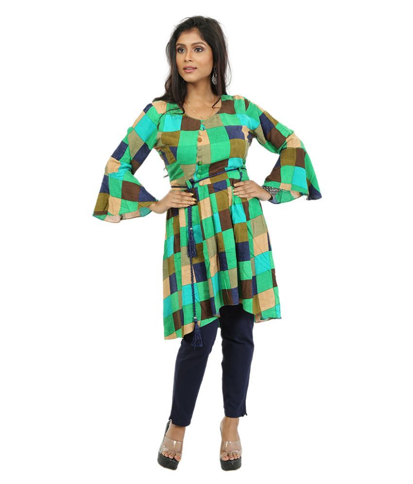 rayon frock kurti design