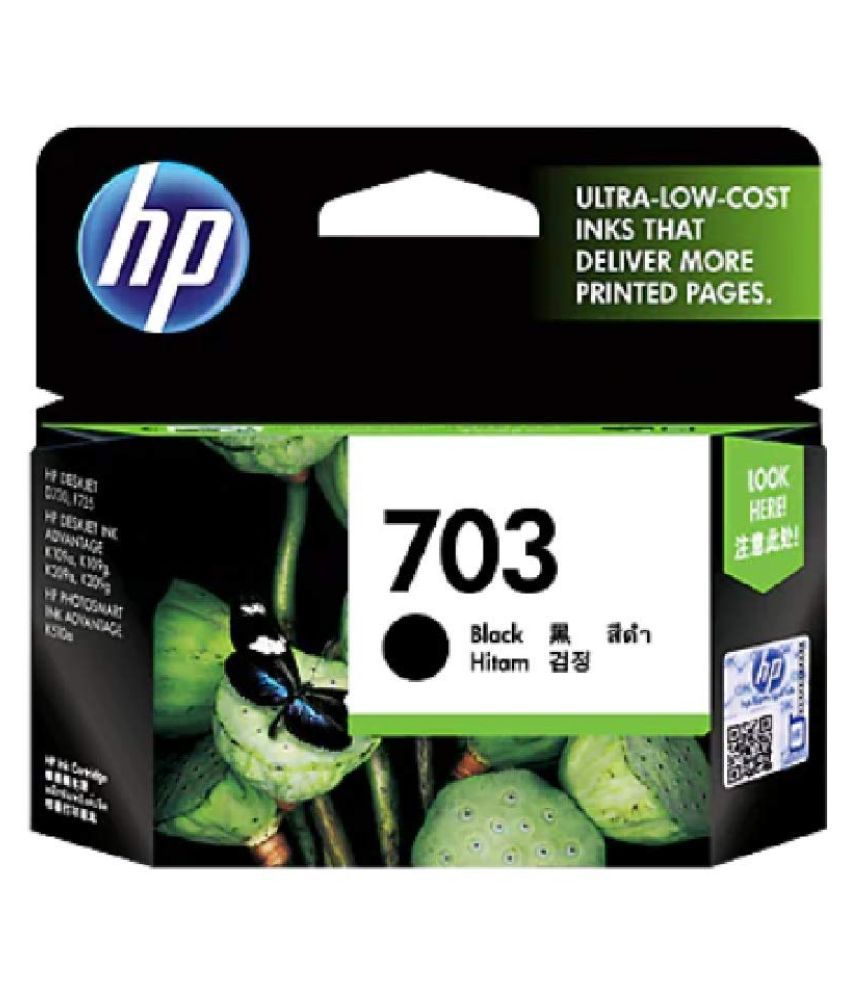 HP 703 Black Ink Cartridge CD887AA 703 Bk: Buy Online at Best Price in