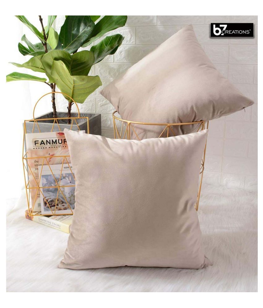 B7 CREATIONS Set of 2 Velvet Cushion Covers 60X60 cm (24 X 24) Buy