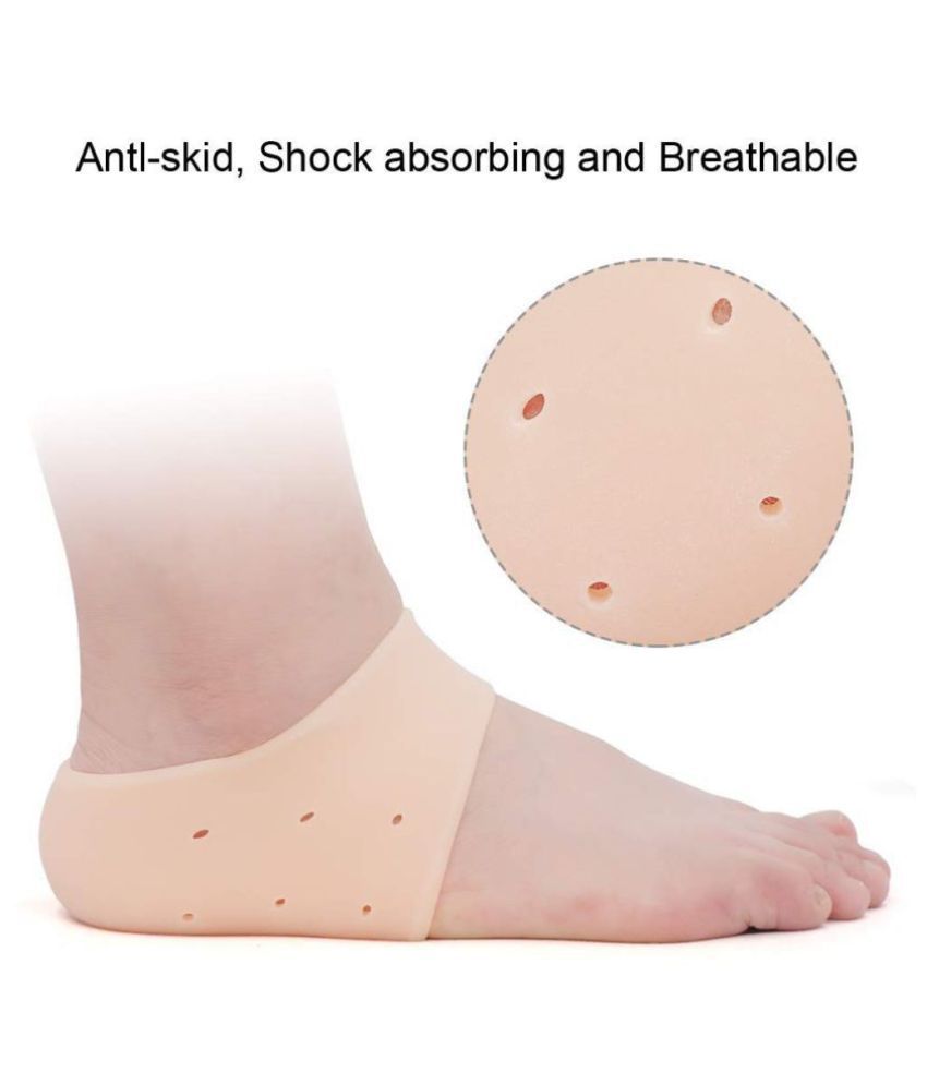     			anti heel crack socks