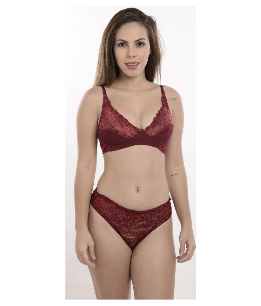 Buy FIMS Cotton Lycra Bra And Panty Set Online At Bes