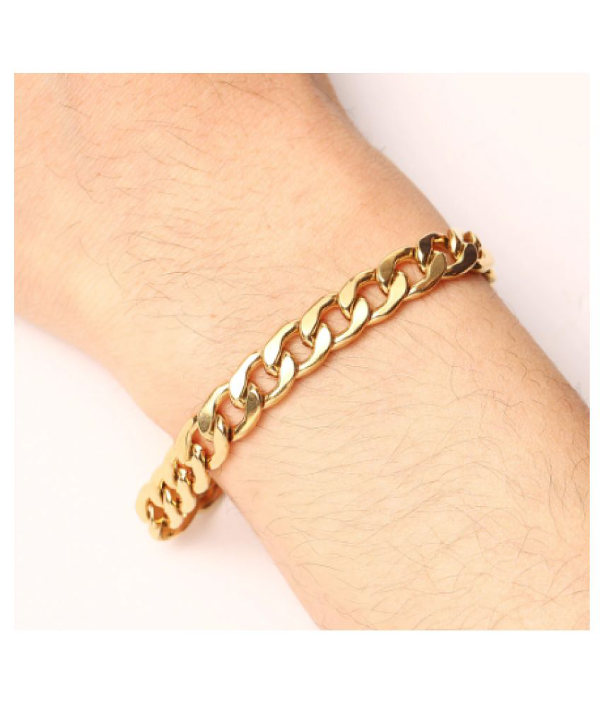 Karmaah Gold/Silver Men's Bracelet Stainless Steel Bracelet For Men ...
