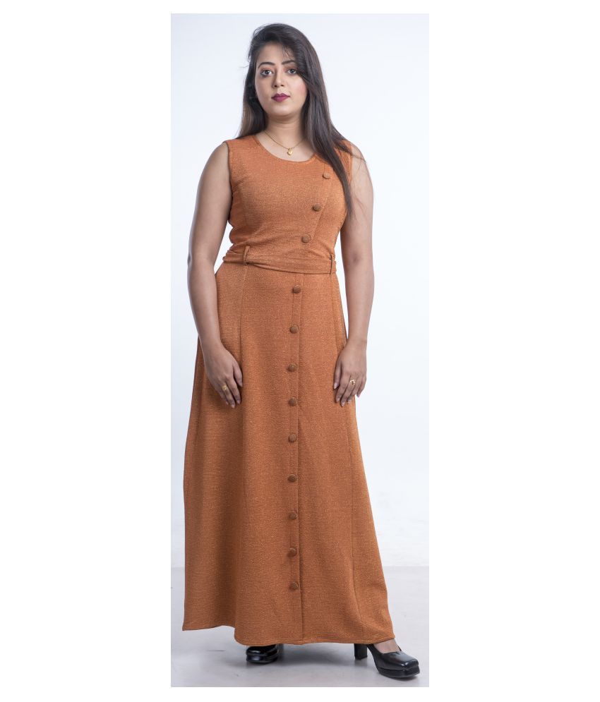 V2uniforms Viscose Peach Empire Dress Buy V2uniforms Viscose Peach