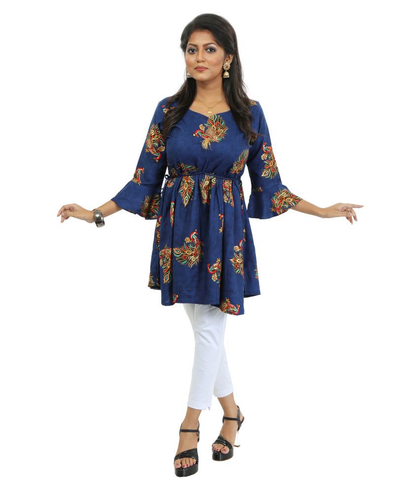 rayon frock kurti design