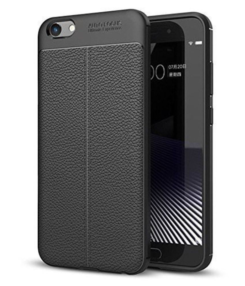 Vivo V5 Plain Cases ClickAway Black Original Autofocus Back Cover