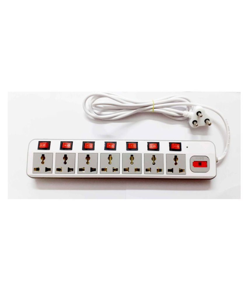 Buy Bizpower (7+7) Socket Extension Board with Individual Switches Fuse