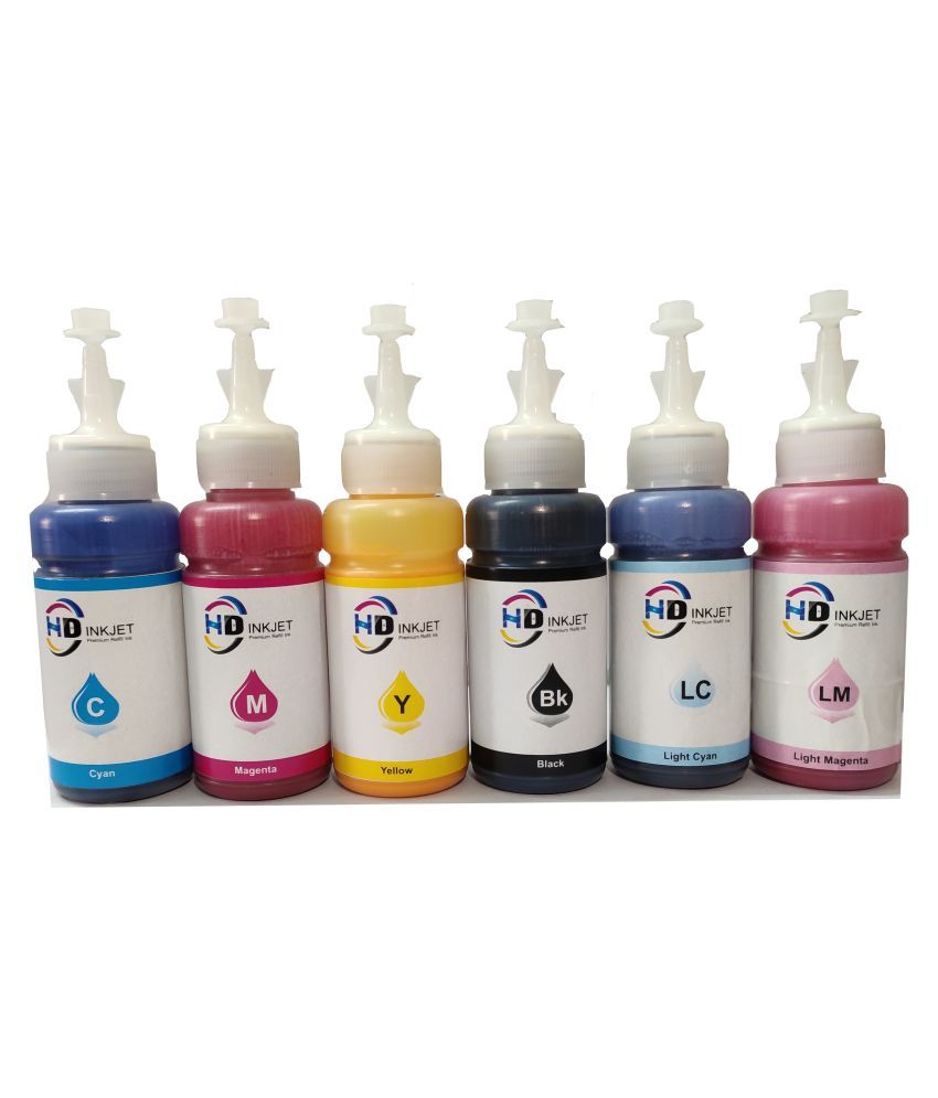 HD INKJET Epson Sublimation Multicolor Pack of 6 Ink bottle for