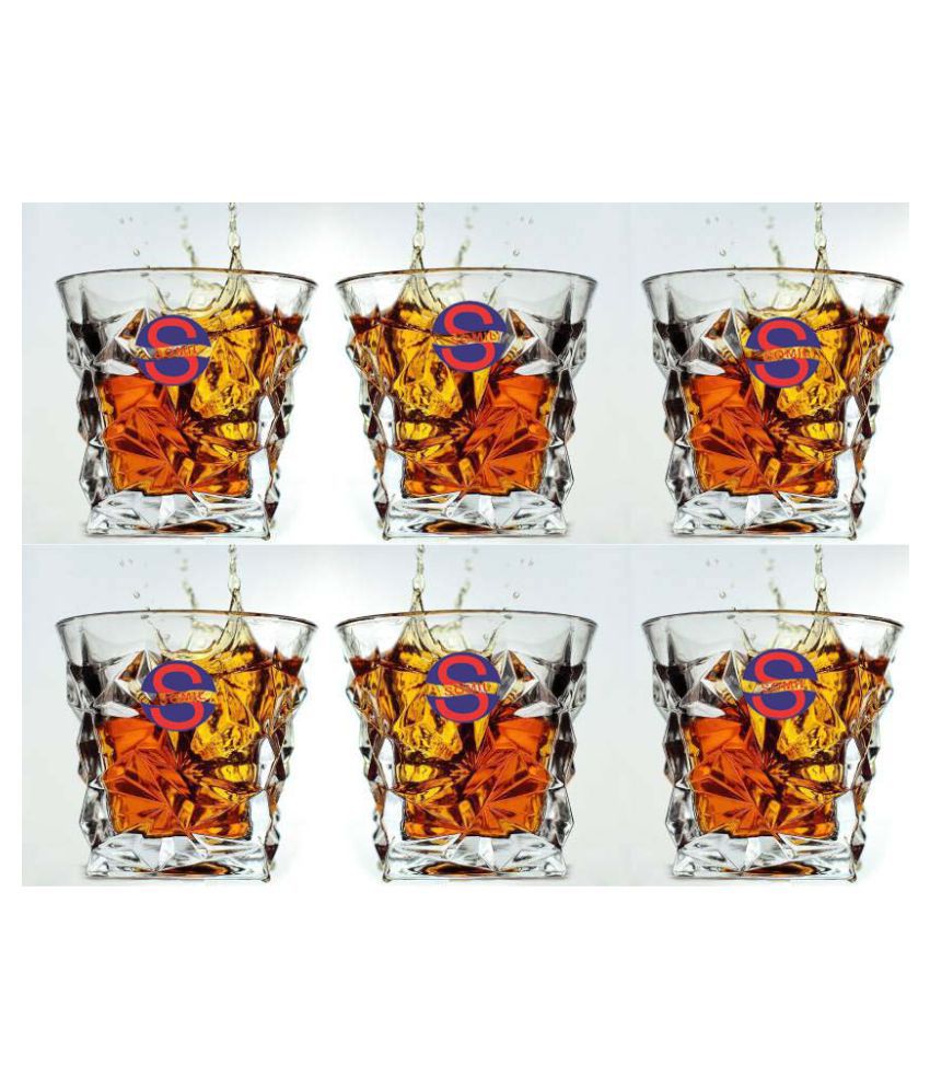     			Somil Whisky  Glasses Set,  250 ML - (Pack Of 6)