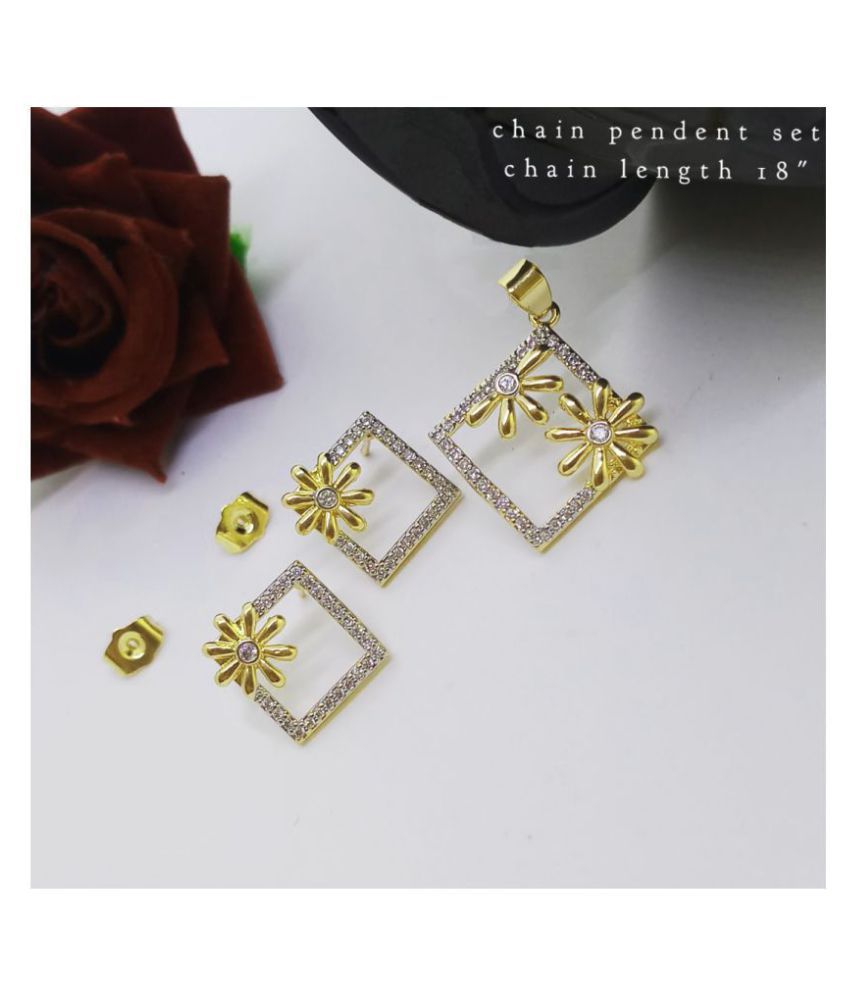     			Sunhari Jewels - Golden Pendant set ( Pack of 1 )