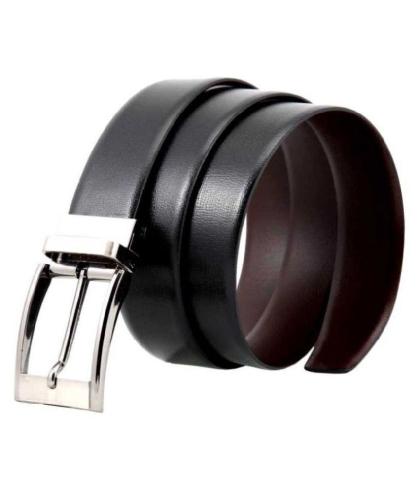     			Runsi Black Leather Formal Belt