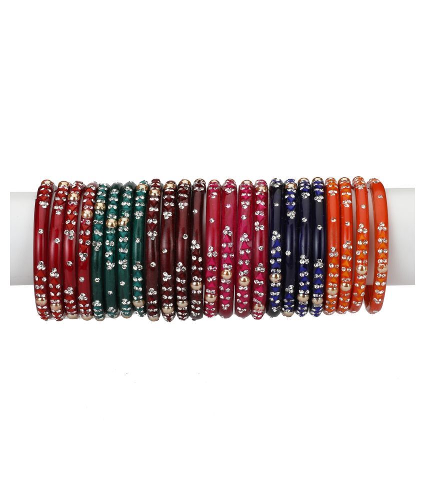     			Afast Designer Matching Color Fashionable Bangle Set Combo Hand Decorative (Set Of 24) -SM 2.4