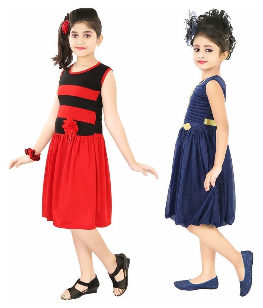 Karni Prints Baby Girls Middy/Knee Length Party Dress For Festive ...