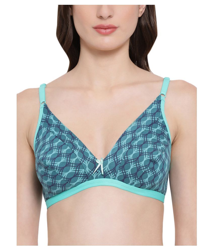     			Clovia Cotton Non Padded Women's Everyday Bra ( Green )