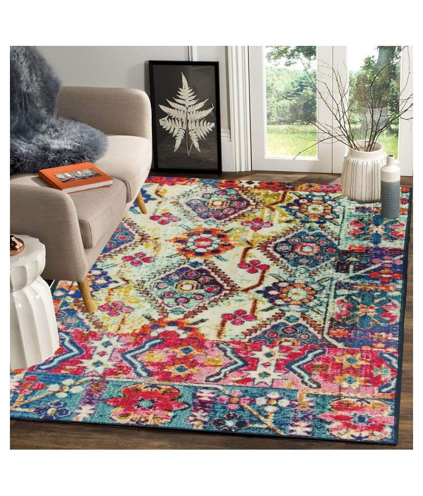     			Status Assorted Polyester Carpet Abstract 3x5 Ft