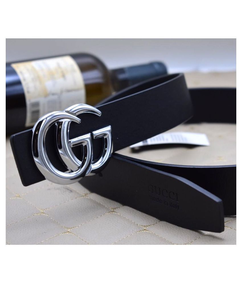 gucci belt Black Leather Party Belt: Buy Online at Low Price in India - Snapdeal