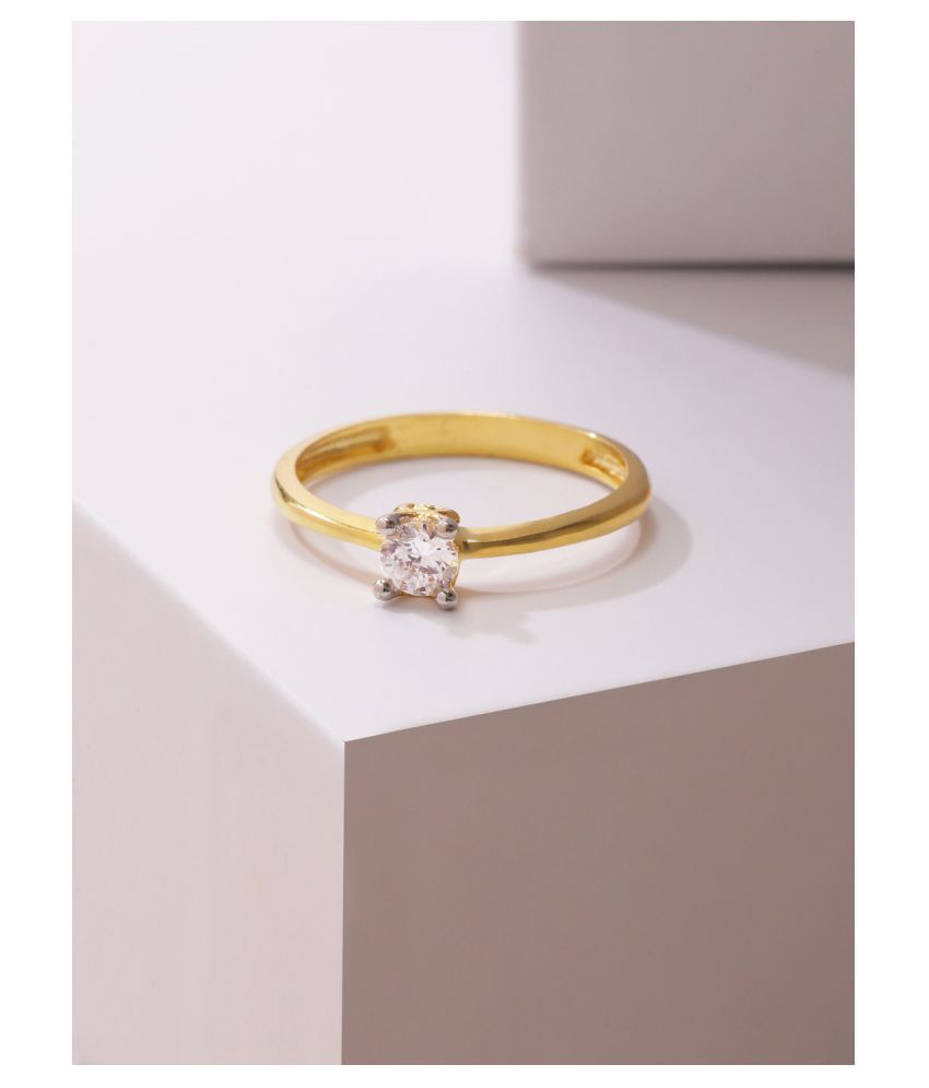     			Prita Elegant American Diamond Gold Plated Ring for Women and Girls