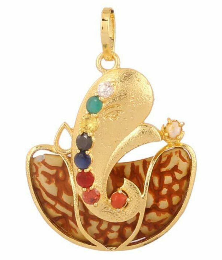 Brass Rhodium Gold Plated Ganesh 