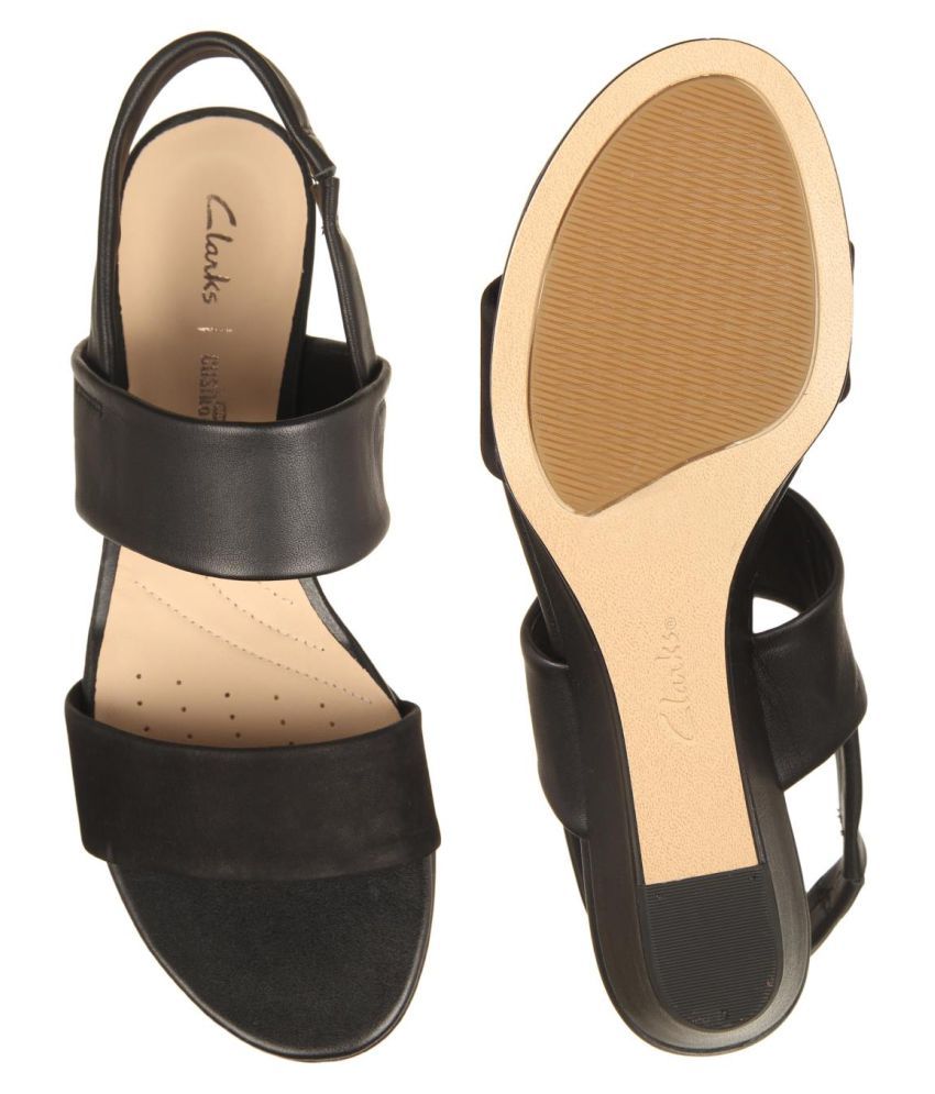 clarks black suede flats
