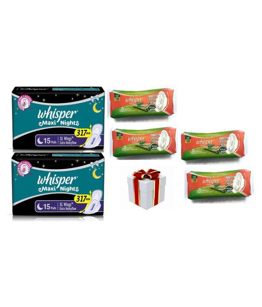 Whisper Maxi Nights 15 pads XL Wings 