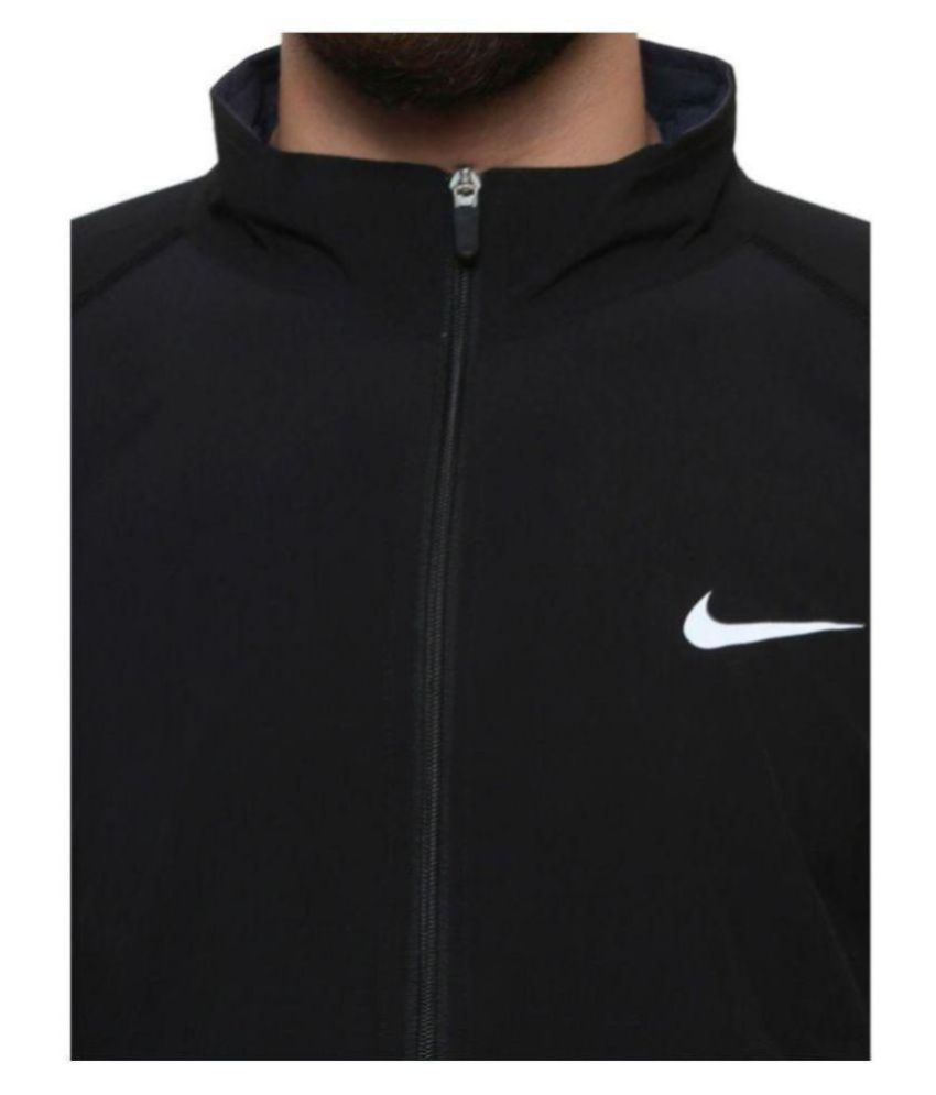 Nike Black Polyester Terry Jacket - Buy Nike Black Polyester Terry ...