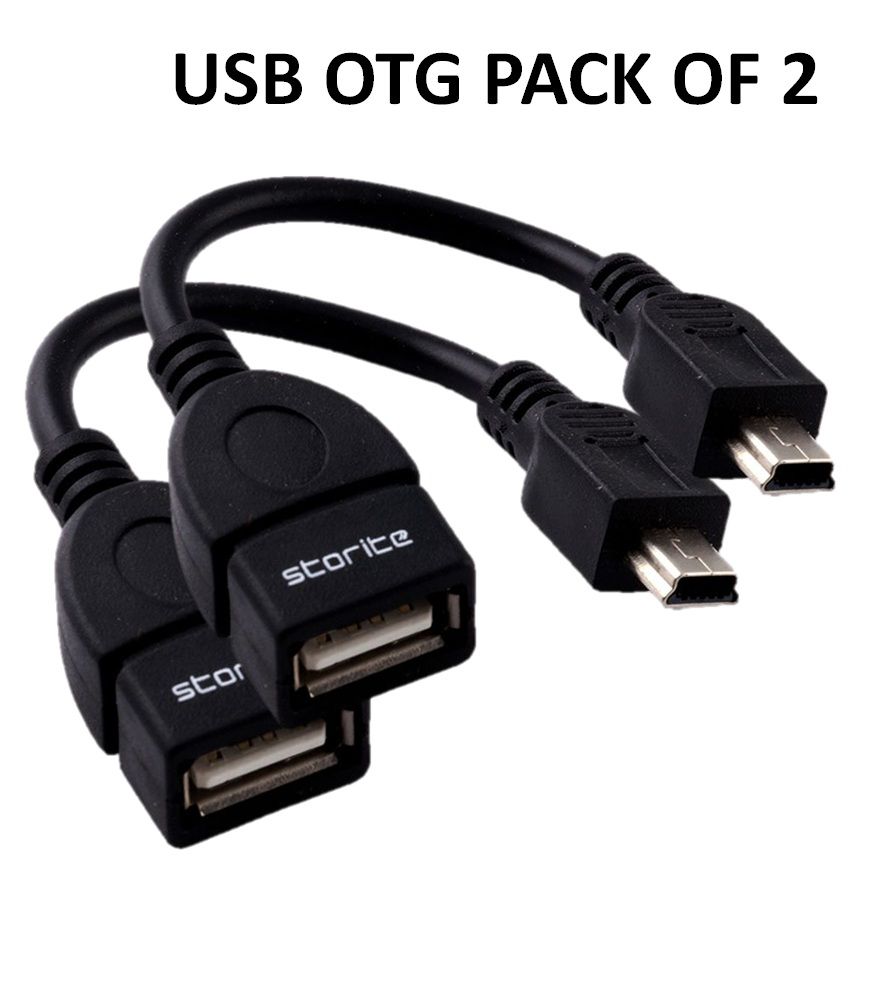 Storite Mini USB OTG Cable For All Smartphone Black (Pack Of 2) All Cables Online at Low
