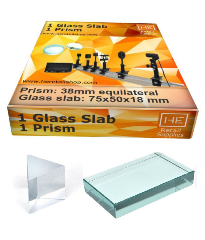 1 glass prism 38 mm and 1 glass slab 75 mm combo Buy Online at Best