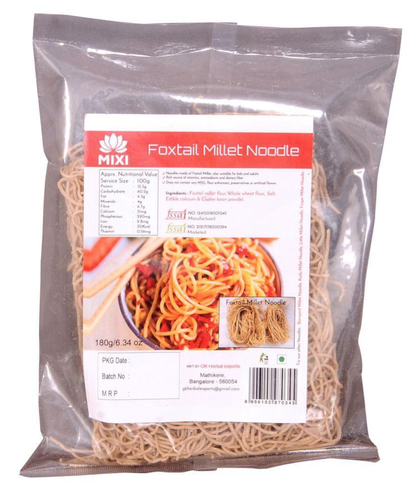 MIXI FOXTAIL MILLET NOODLE Noodles 180 gm Buy MIXI FOXTAIL MILLET