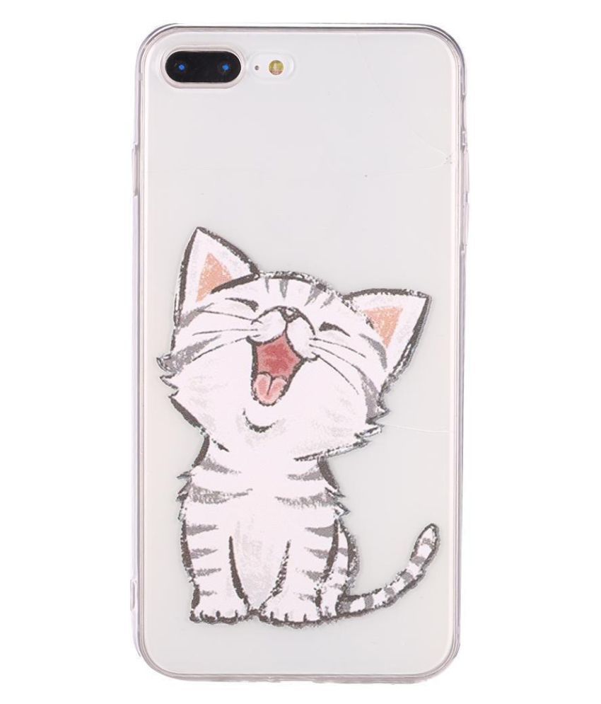 Soft TPU Cartoon Cat Phone Case Cover For iPhone 6S/ iPhone 7/ iPhone 8/  iPhoneX - Plain Back Covers Online at Low Prices | Snapdeal India