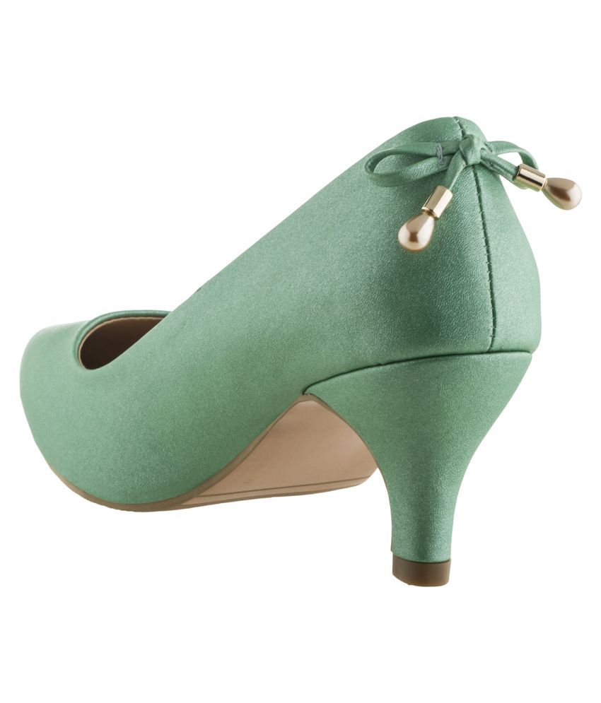 sherrif shoes Green Kitten Heels Price in India- Buy sherrif shoes ...