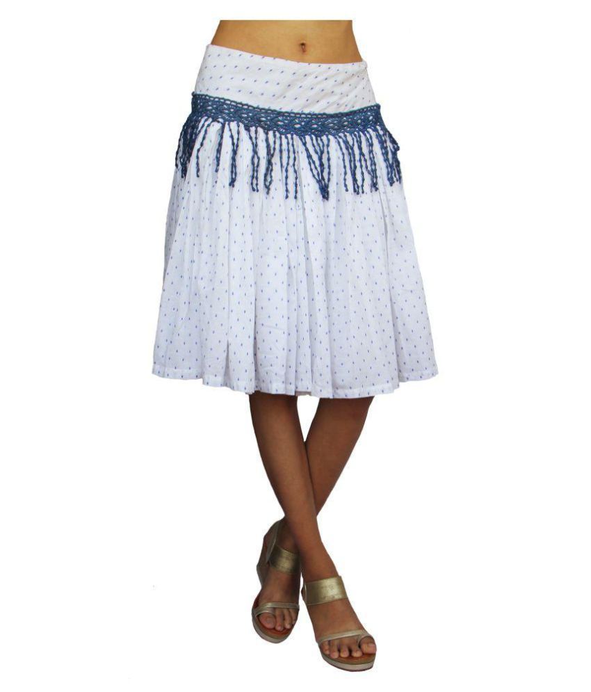 Harbinger Designs Cotton Broomstick Skirt - White