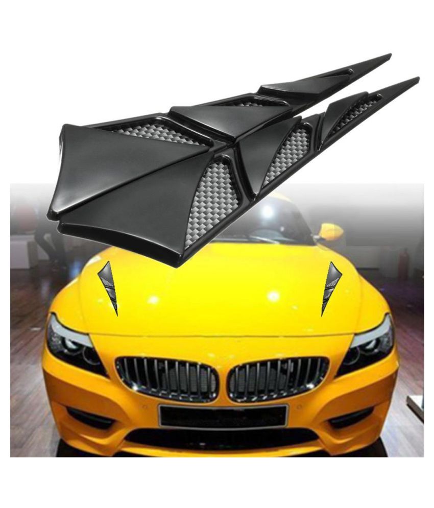 Universal Car Hood Side Air Intake Flow Vent Cover Decorative Sticker Fashion