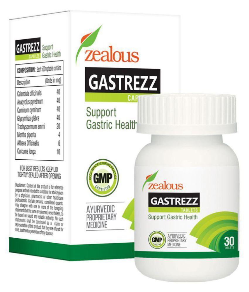 GASTREZZ, gastritis, peptic ulcer, belching, acidity, 30 tablets