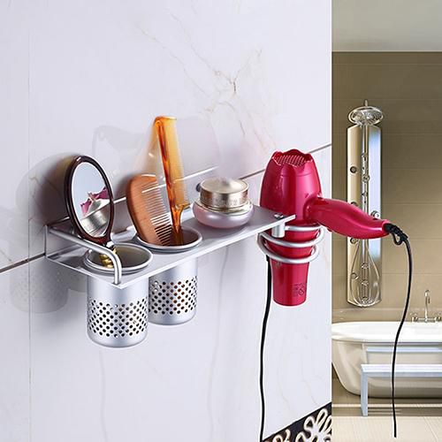 Hair Dryer Storage Organizer Rack Comb Holder Wall Mounted Stand Bathroom  Set: Buy Hair Dryer Storage Organizer Rack Comb Holder Wall Mounted Stand  Bathroom Set at Best Prices in India - Snapdeal