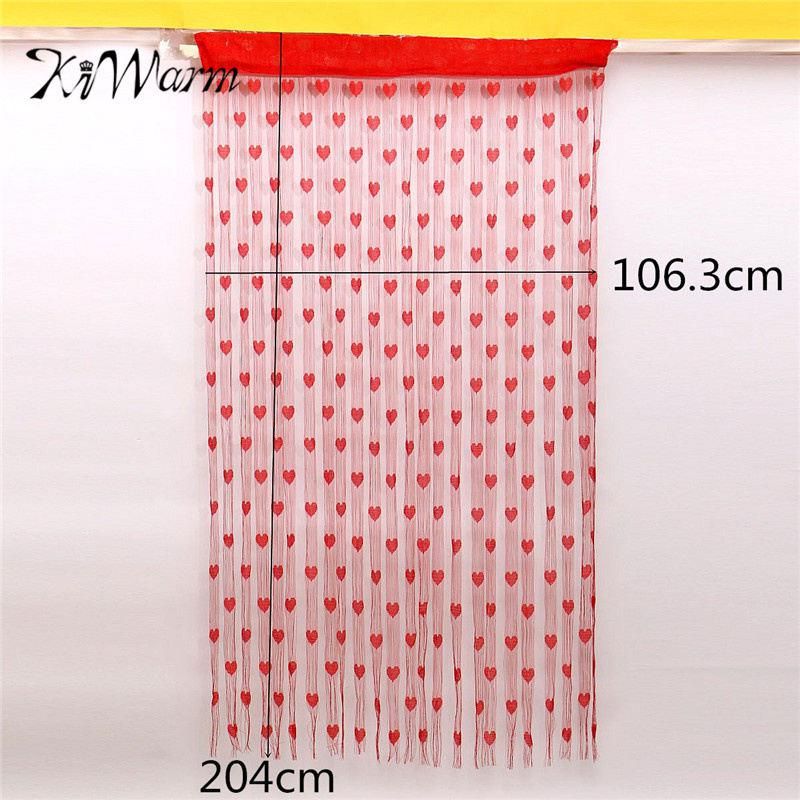 Kiwarm Custom Made Tassel String 5 Colors Silk String Curtain