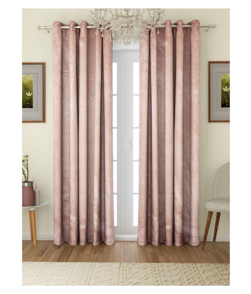 Romee Set Of 2 Door Blackout Room Darkening Eyelet Velvet Curtains
