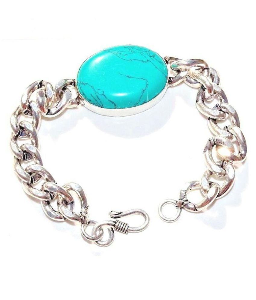 Turquoise Stone 925 Sterling Silver Plated Salman Khan Bracelet