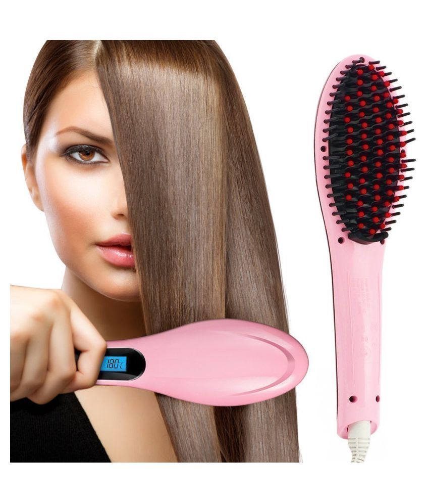 Fast Hot Hair Straightener Comb Brush with LCD Screen for Flat Iron