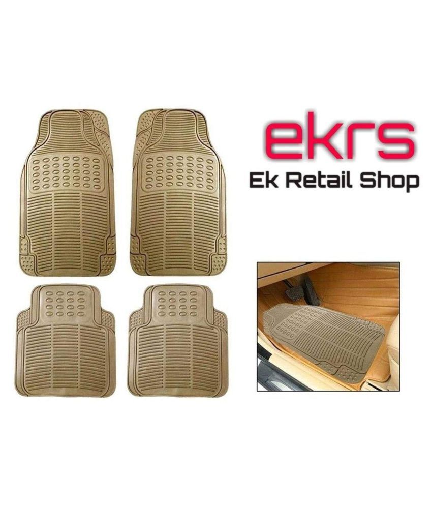 Ek Retail Shop Car Floor Mats (Beige) Set of 4 for MahindraXUV500W101