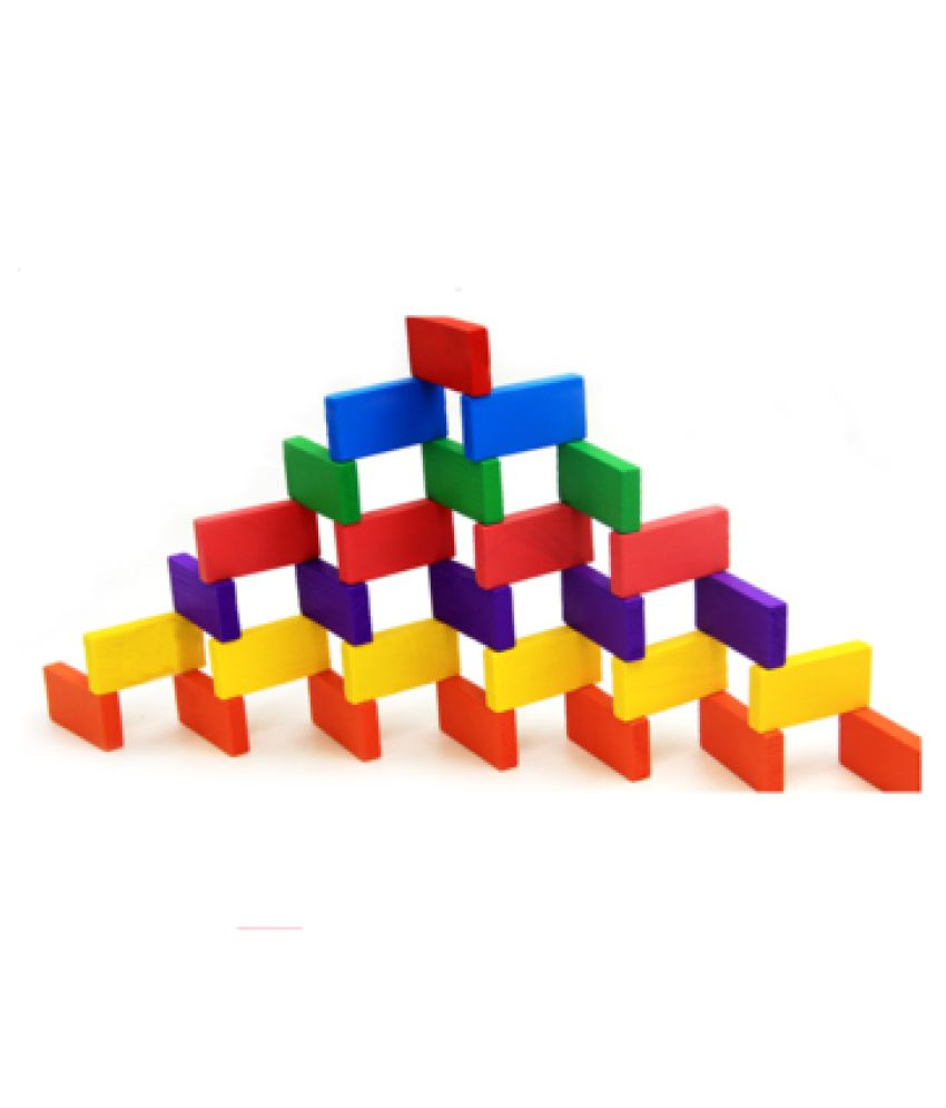 colorful wooden dominoes