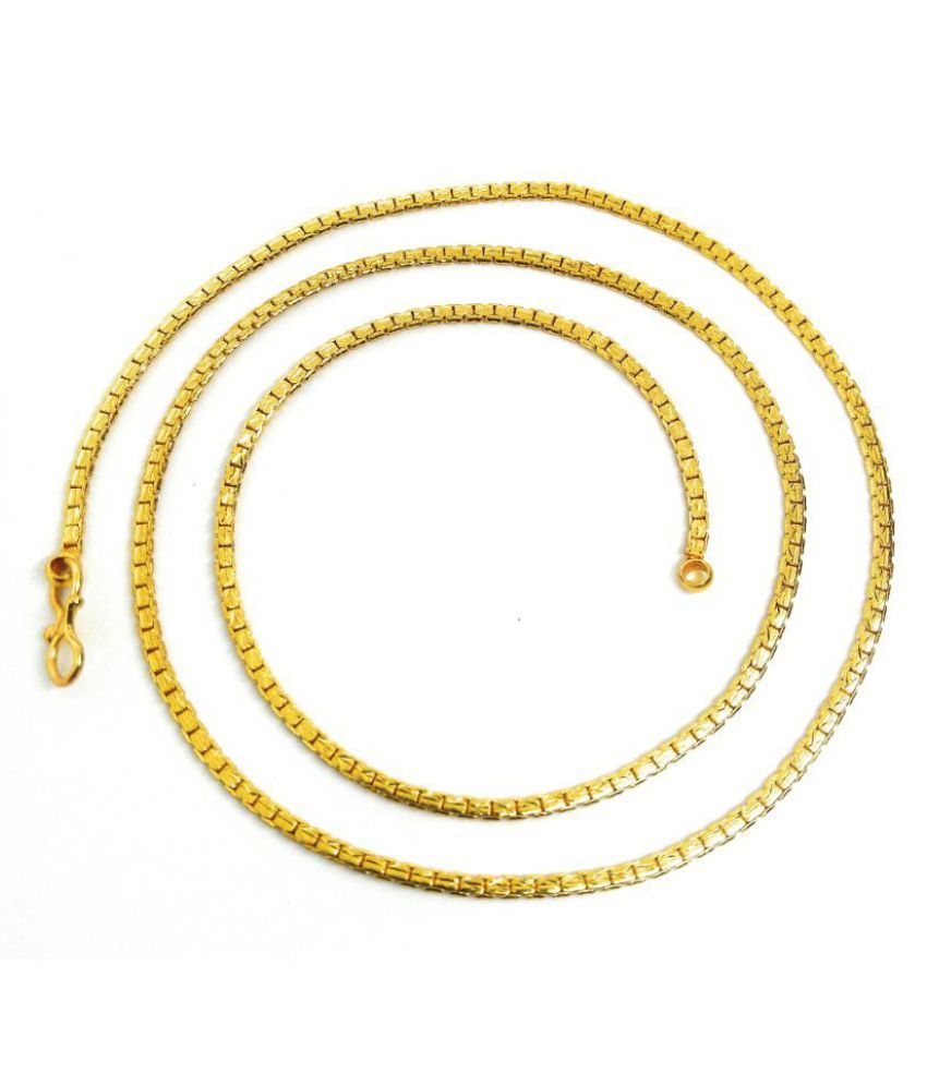 Khubsurat Micro Plated Neck Chain for Men & Women, Gold Tone, 23.5 Inch