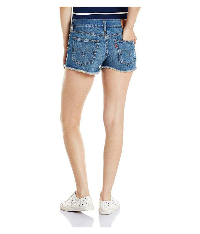 Buy Levi's Cotton Hot Pants - Blue Online at Best Prices in India - Snapdeal