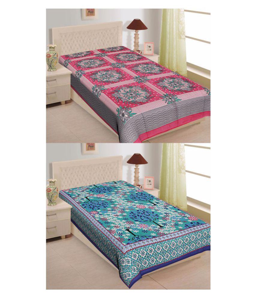 TexStylers Cotton 2 Single Bedsheets Buy TexStylers Cotton 2 Single