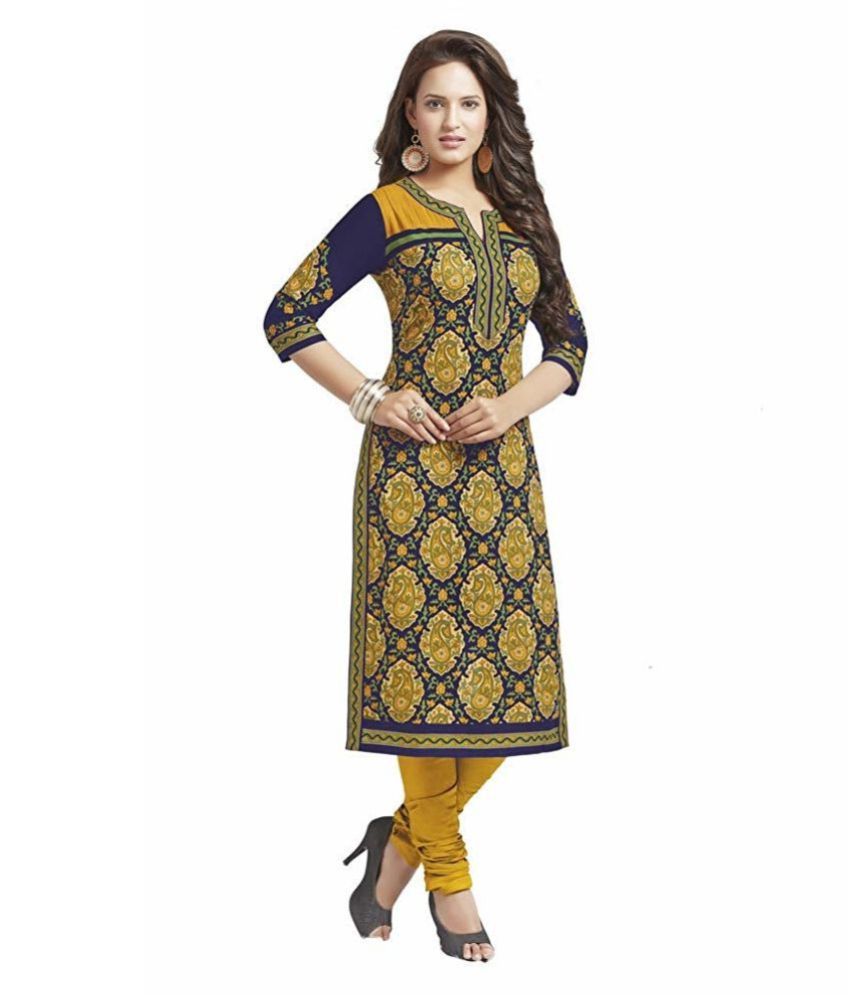 BIYU Multicoloured Cotton Printed Unstitched Kurti - Buy BIYU ...