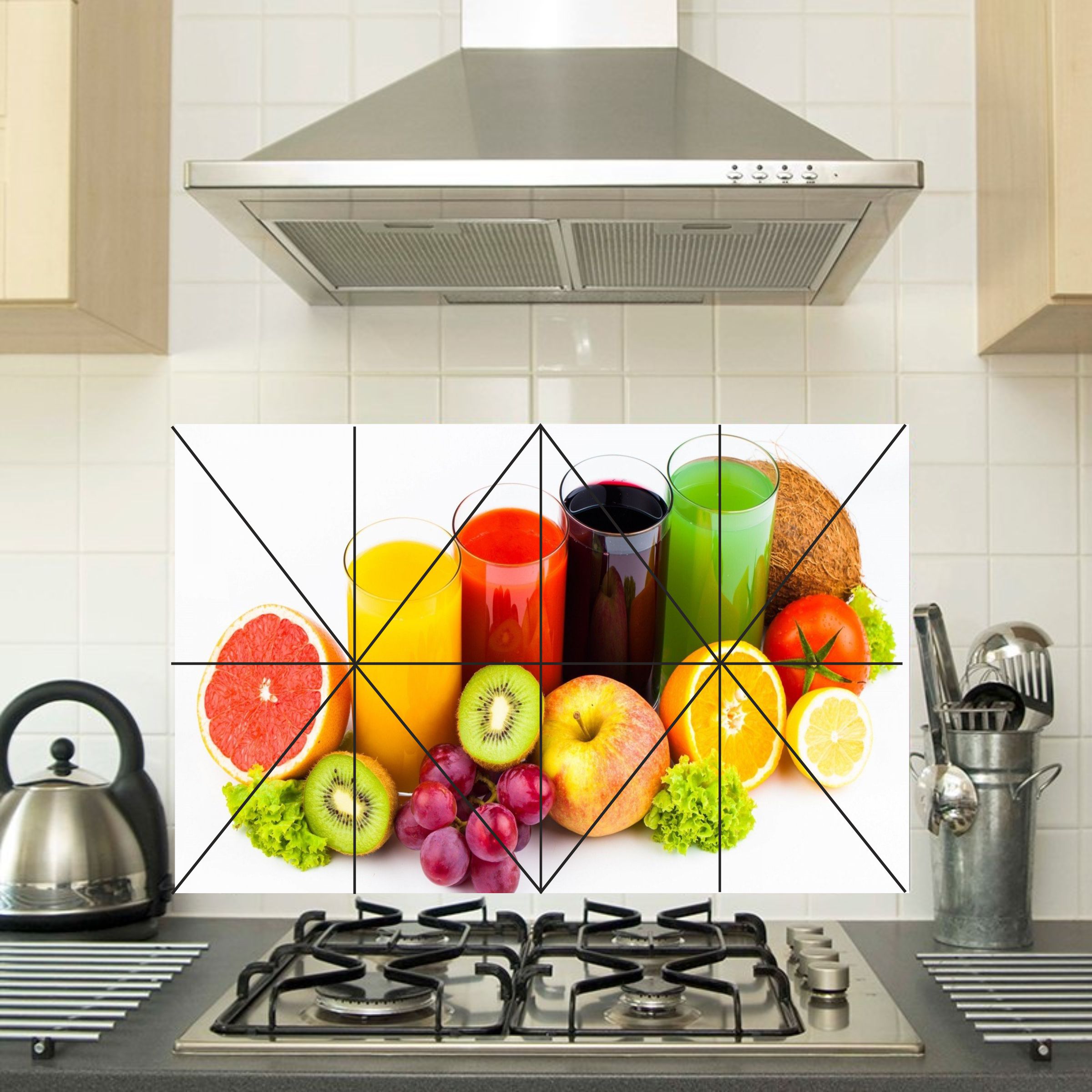 Buy Creatick Studio Waterproof Kitchen Wallpaper/Wall Sticker Fruit &  Vegetables Sticker ( 59 x 91 cms ) Online at Best Price in India - Snapdeal