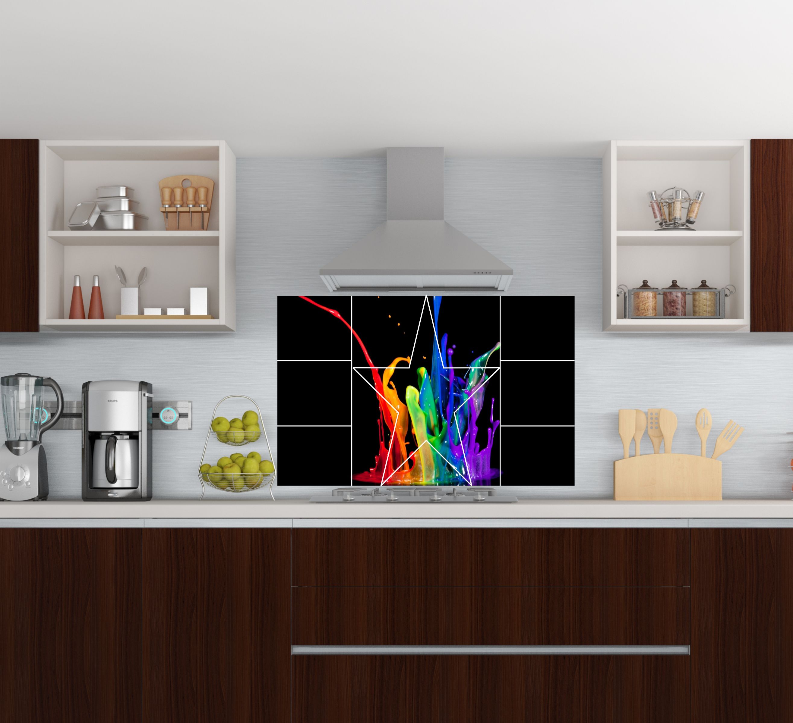 Creatick Studio Waterproof Kitchen Wallpaper/Wall Sticker Abstract