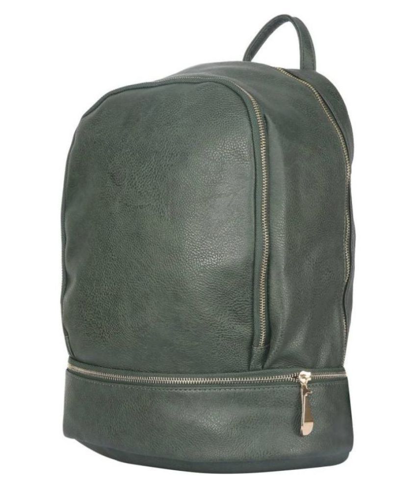 Fiona Trends Green P.U. Backpack - Buy Fiona Trends Green P.U. Backpack ...