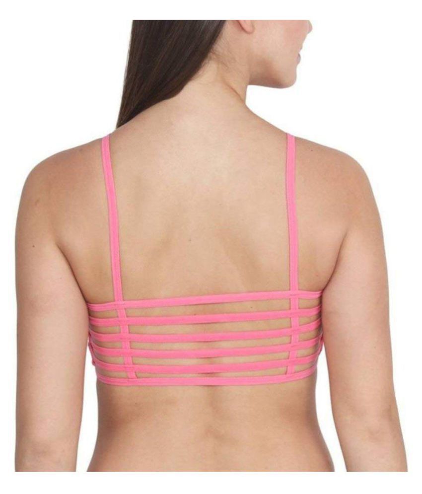    			Smooth & Style Poly Cotton Cami bra - Pink