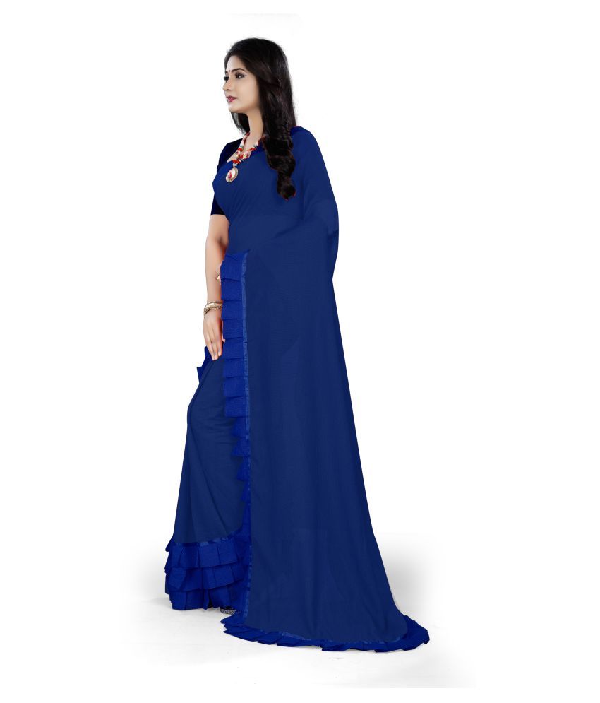 Kalpana Creation Blue Silk Saree Buy Kalpana Creation Blue Silk Saree