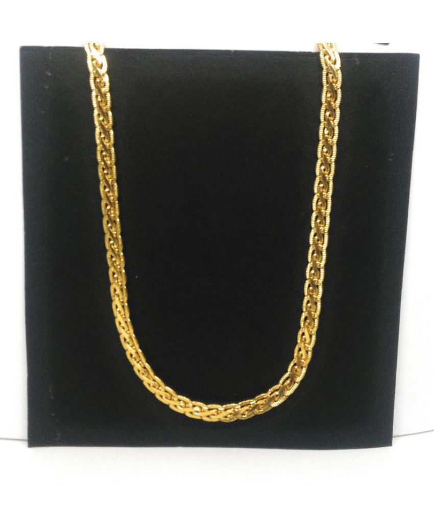 Khubsurat Micro Plated Neck Chain for Men & Women, Gold Tone, 23.5 Inch