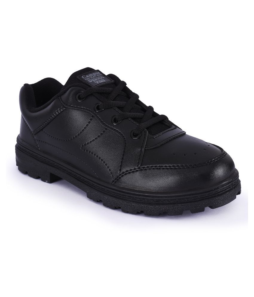 School Time CS-63 Black school shoes for boys